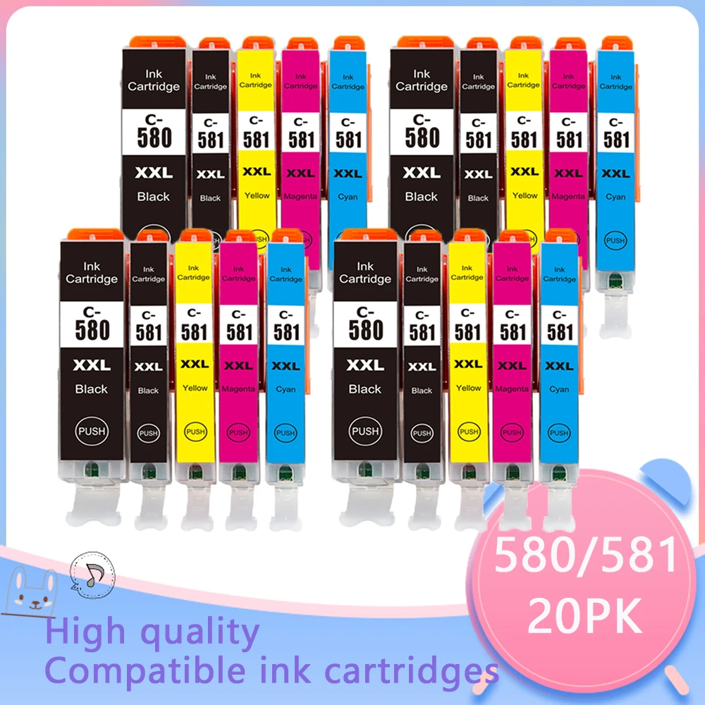 20 Stuks 570 571 PGI-570 CLI-571 Inkt Cartridge Voor Canon Pixma MG5750 MG5751 MG5752 MG6850 MG6851 MG6852 TS6050 TS5050 5051