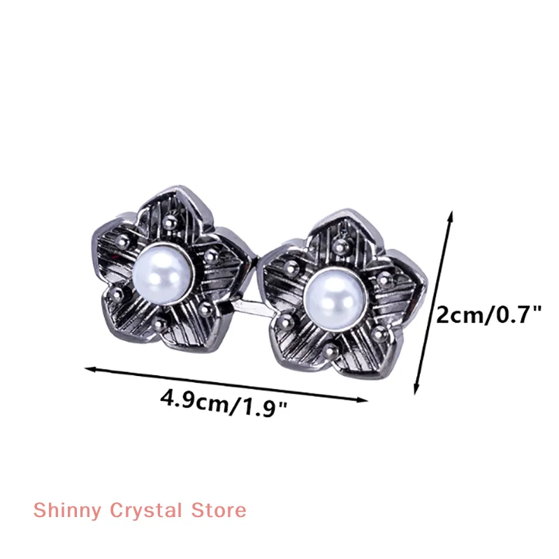 Transformable Waist Buckles for Pants/Skirts, Couple's Choice, Metal Flower Decoration, from Large to Small