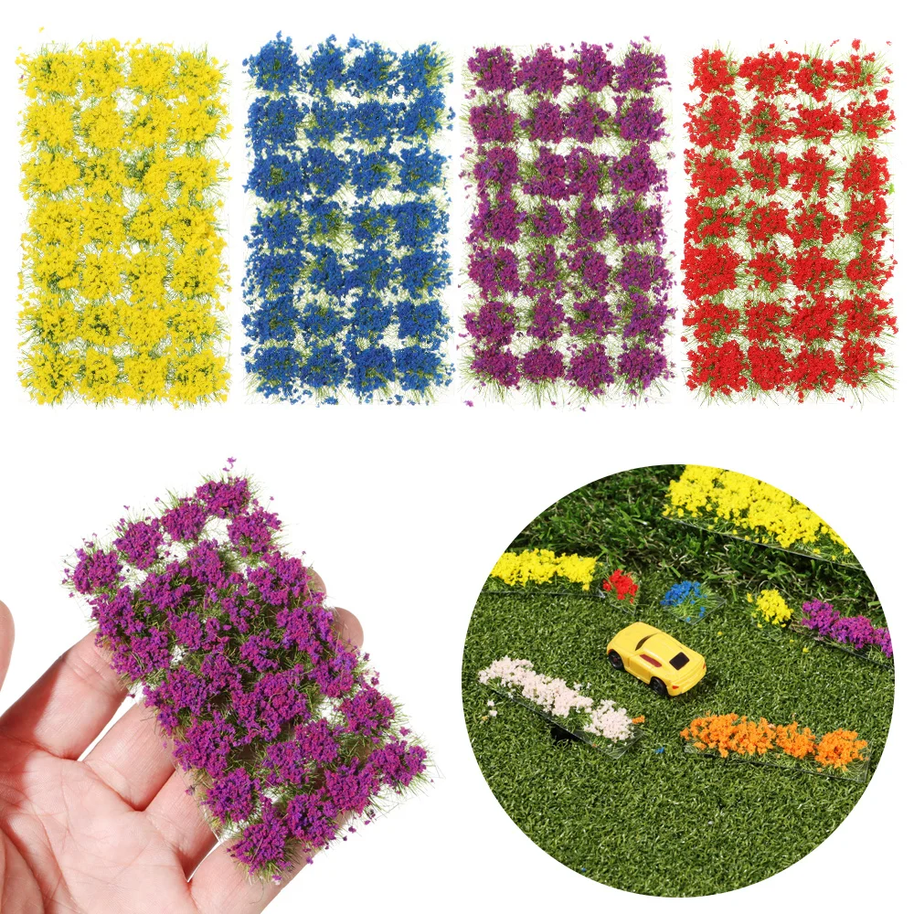 28PCS/Box Accessories Scenery Game Sandbox Simulation Terrain Production Wild Miniature Grass Model Scene Flower Cluster