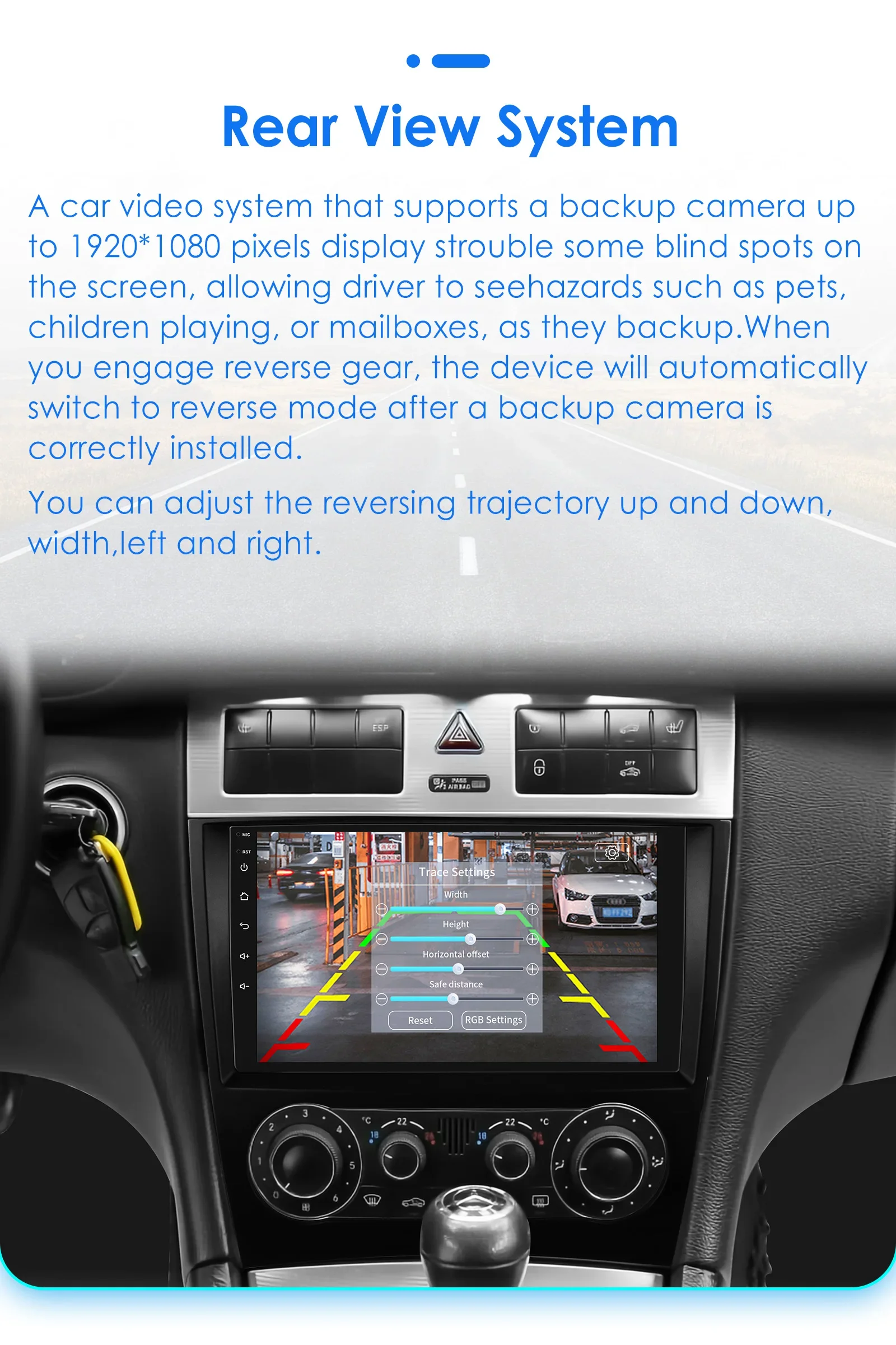 Hizpo 9 Zoll Wireless CarPlay Android Auto Autoradio für Mercedes Benz CLC W203 C-Klasse C180 C200 CLK200 CLK W209 UI7862 360 ° CAM – Detail 38