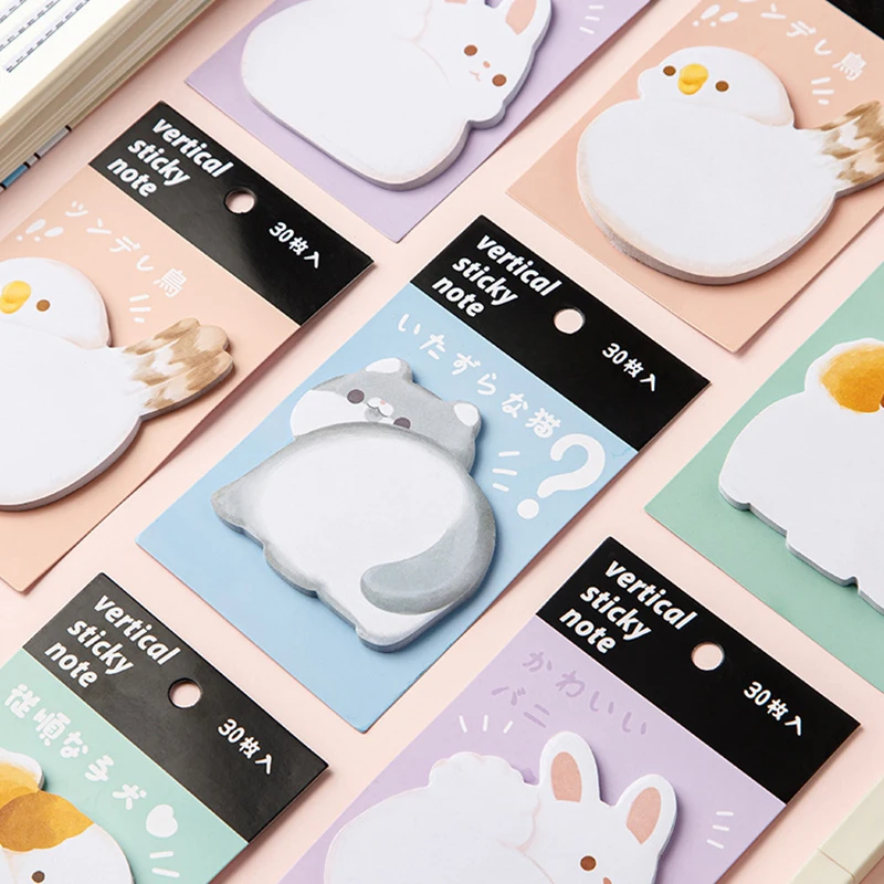 30 Vellen Cartoon Leuke Kerst Dieren Sticky Notes Student Zelfklevend Plan Notebook Creatieve Sticky Note Leren Kantoor