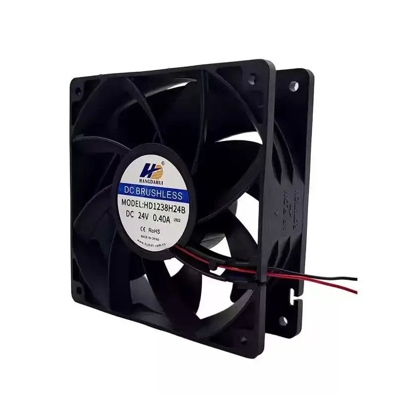 Original For HANGDAHUI HD1238H24B 24V 0.40A 12038 120mm 2Pin Dual Ball Bearing High Speed Static Pressure Inverter Cooling Fan