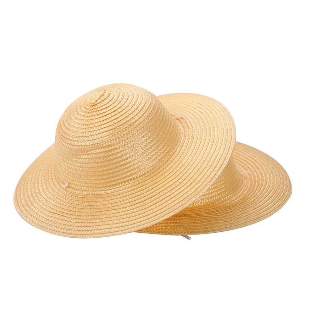 

5 Pcs Drawing Straw Hat Hats for Kids Graffiti Paint Your Own Yellow Diy Beach Child