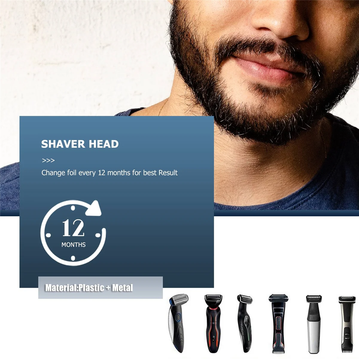 Shaver Head Replacement Trimmer para Bodygroom, série com escova, S11, YSS2, YSS3, 2024-2040, 3 Pack