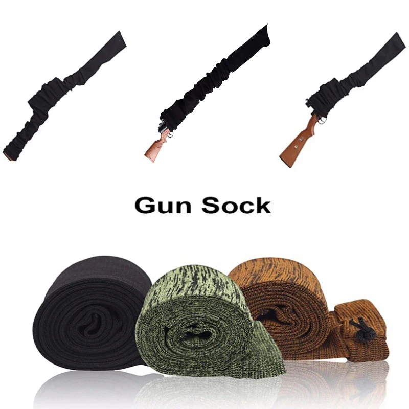 Foldable Knitting Airsoft Rifle Gun Sock Tactical Equipment Gun Holster Storage Sleeve Gun Case Shooting Hunting Protective Bag