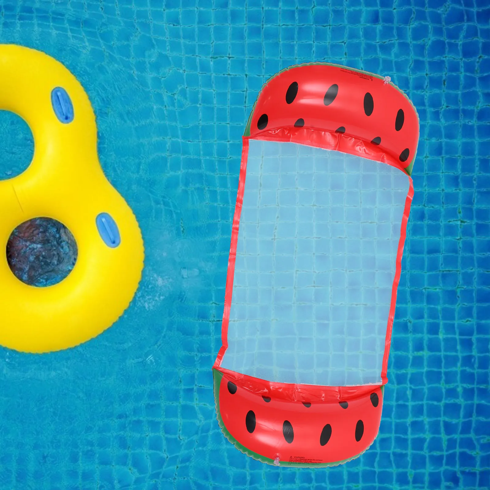 

Fruit Floating Bed Comfortable Pool Mat Water with Backrest Inflatable Vacation