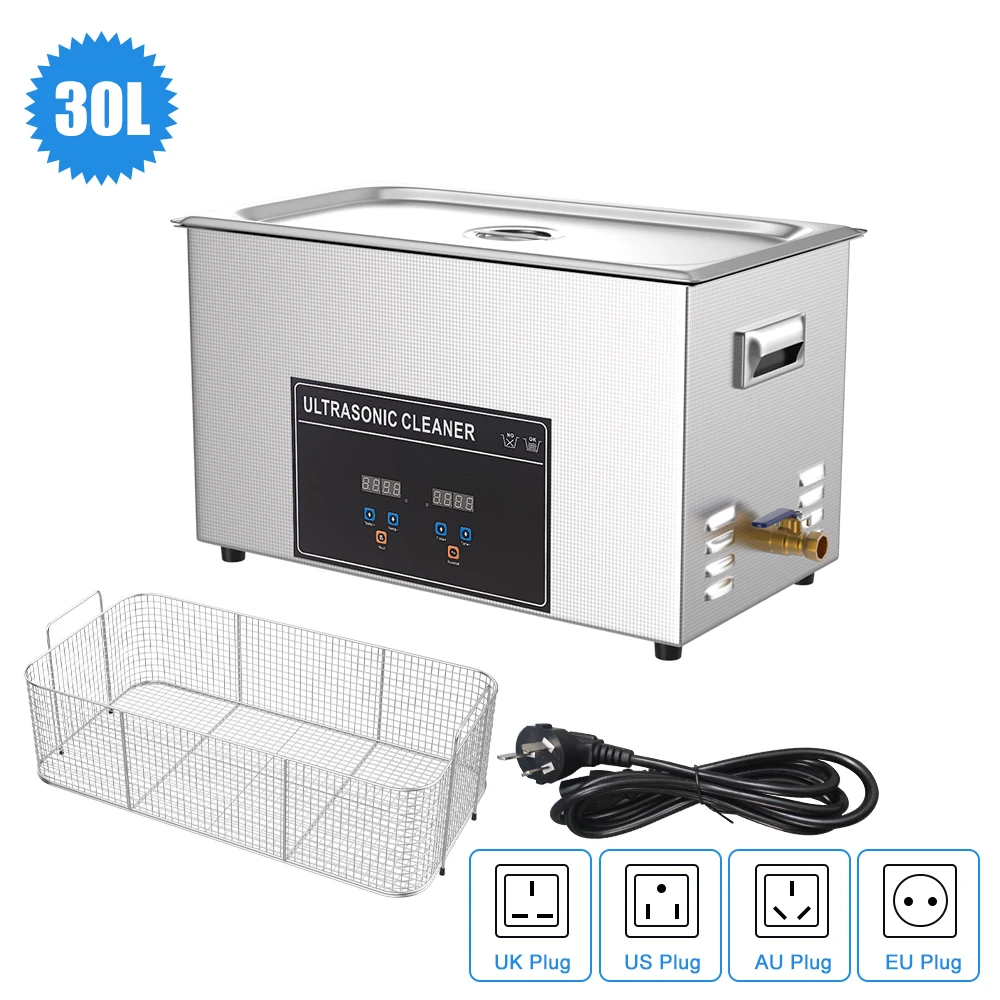 30L 110v 220v Ultrasonic Cleaner Long Tank 40 KHZ High Frequency Ultrasound Bath Washing Machine for Large Electronic Element