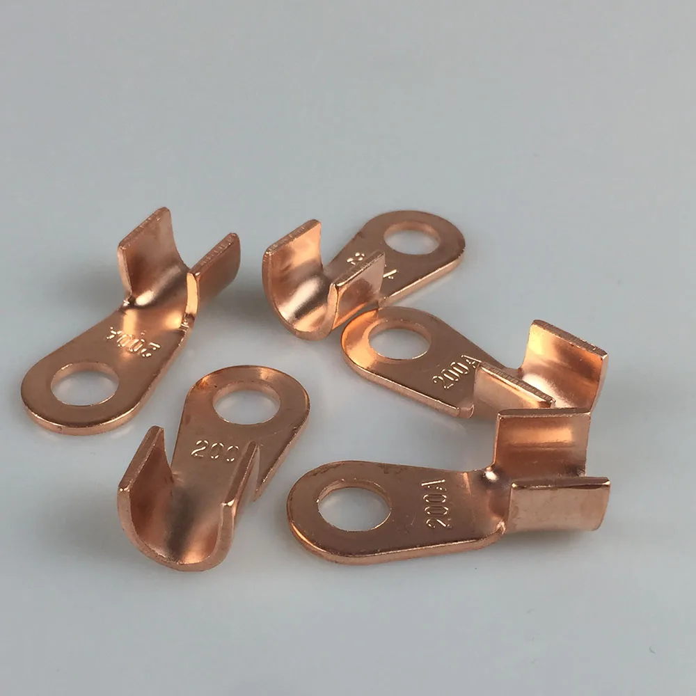 5 Pcs OT-200A Open Vat Rood Koper Ring Lug Batterij Terminals Wire Crimp Connector Crimp Terminal Voor Draad