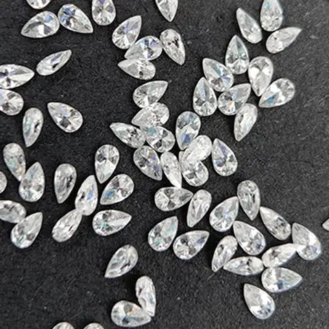 Mini Size 10PCS White Excellent cut Pear Cut Moissanite D VVS1 With GRA Certificated Pass Diamond Tester Pen II For DIY Jewelry