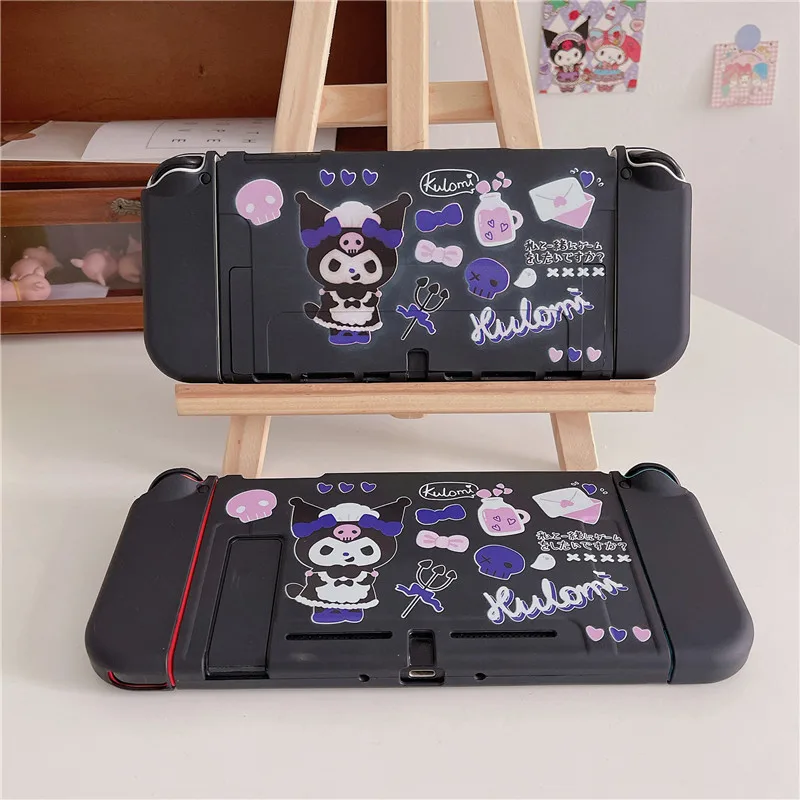 

MINISO Sanrio Kuromi Charging Dock Station Cover Protective Shell for Nintendo Switch Oled NS Console Crystal Protector Skin