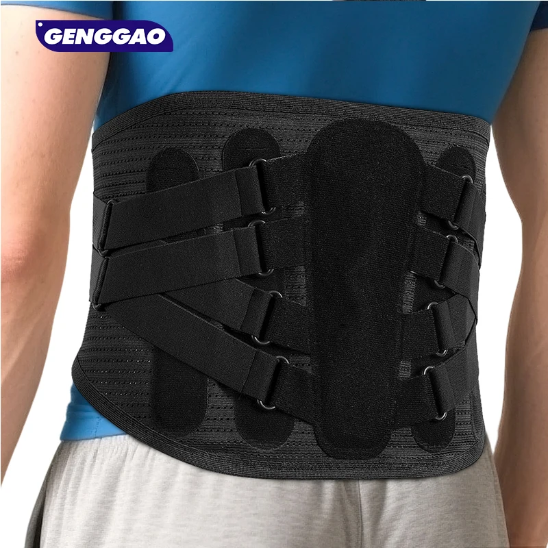 

1PC Lower Back Brace - Adjustable Back Support Belt with 8 Support Belts & Aluminum Splint - Lumbar Support for Women & Men