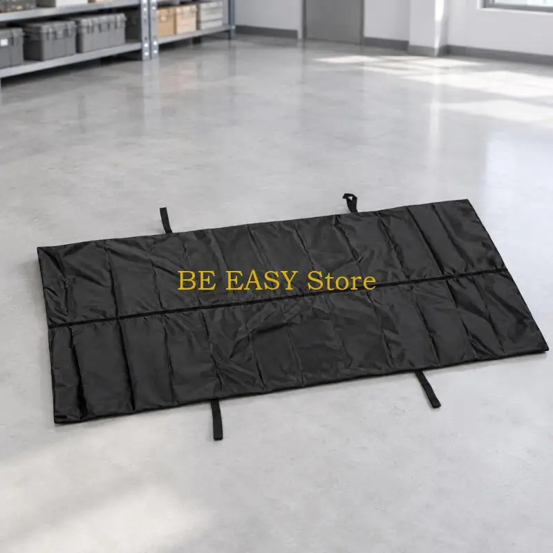 E28F Funeral Service Transfer Pouch with 210D Fabric and Central Closure, Designed to Fold for Temporary Decedent Transportation