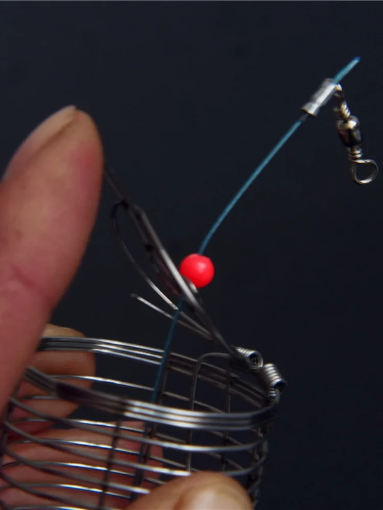 Support d'alimentation, Cage à appâts de pêche, panier d'alimentation, accessoires de pêche, Cage d'alimentation, panier à appâts en acier inoxydable, piège à pêche