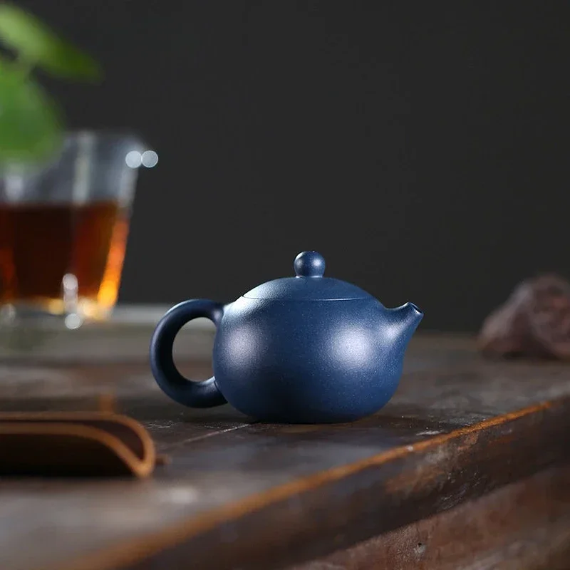 

100ml Yixing Handmade Purple Clay Teapots Ball Shaped Infuser Xishi Tea Pot Beauty Kettle Customized Zisha Tea Set Authentic