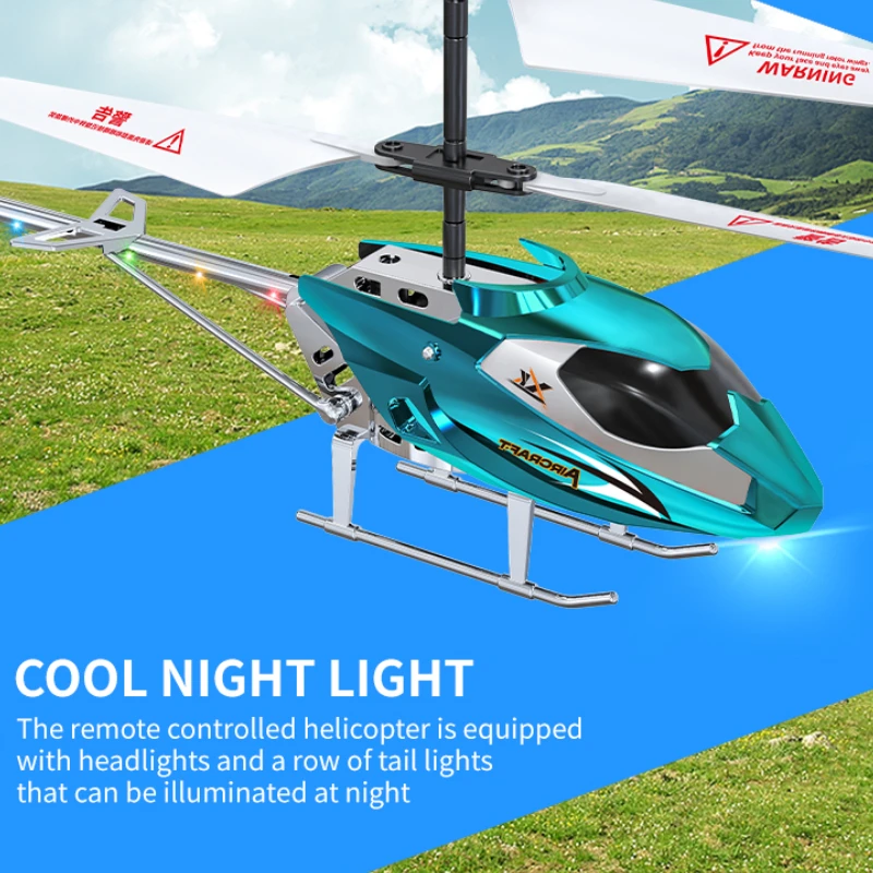 RC Helicopter 2.4GHZ 3.5 Channel Air Pressure Constant Height Light Remote Control Simulated Helicopter Toys Gift for Children