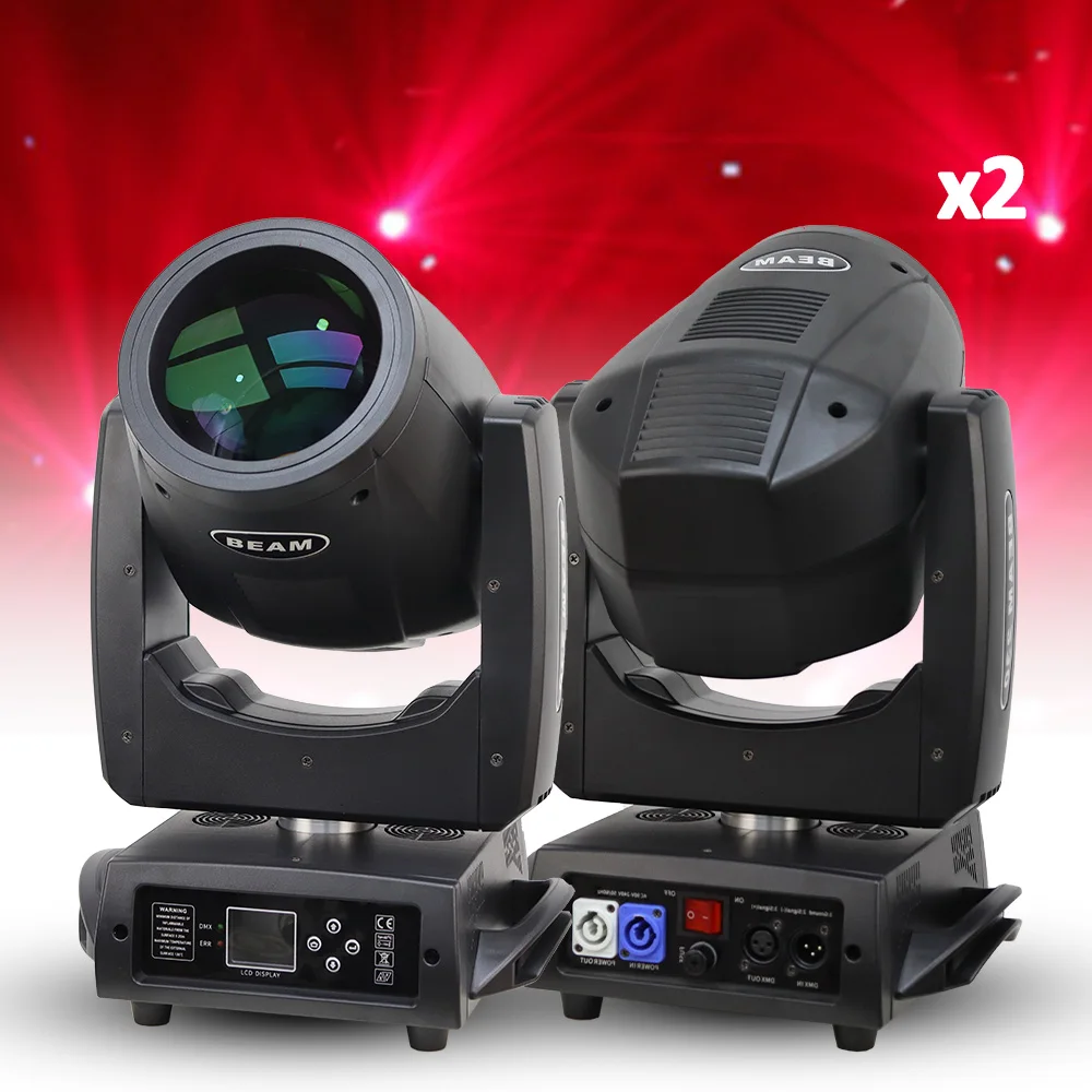 

2 шт., 7R 230 Вт, точечный светильник DMX, движущаяся головка для Dj, дискотека, клуба, вечеринки, модное украшение, концертное оборудование с эффектом радуги