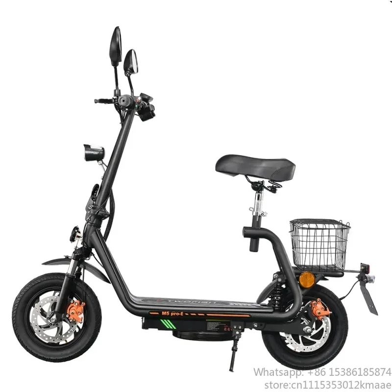 High Quality 500W Motor Power Two-Wheel Scooter for Adults Water Resistant 44Km Range 30km/h Speed 120Kg Max Load Lithium