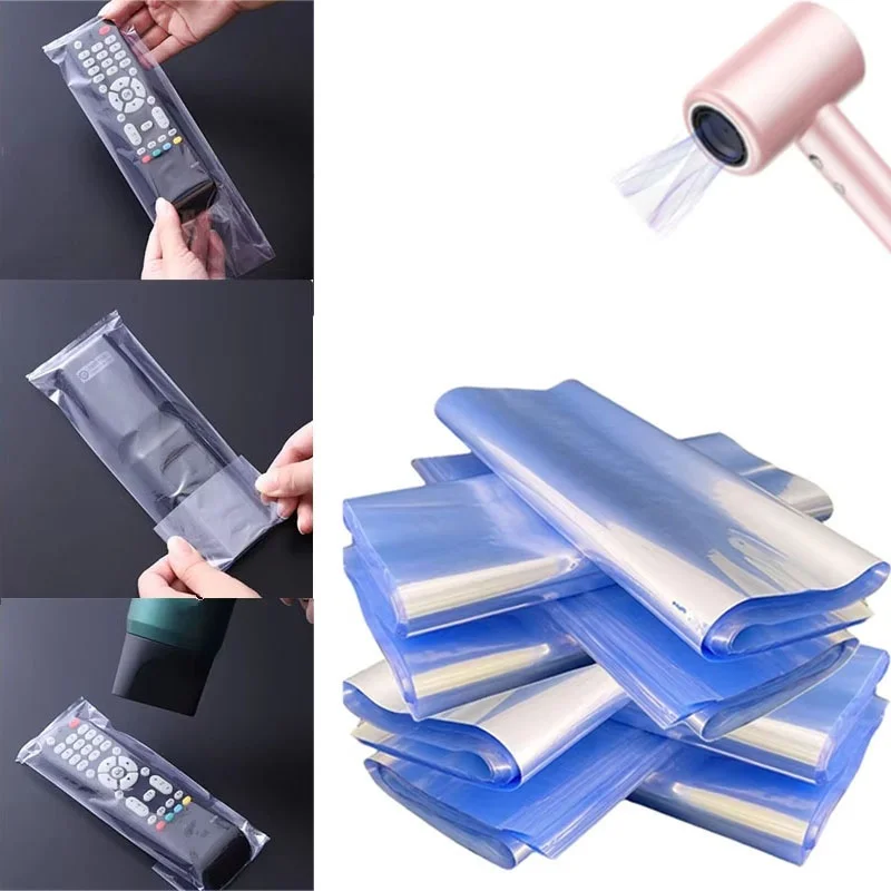 20Pcs Transparent Shrink Film Anti-dust Waterproof Protective Cover For TV Air Conditioner Remote Control Shrink Plastic Sheets
