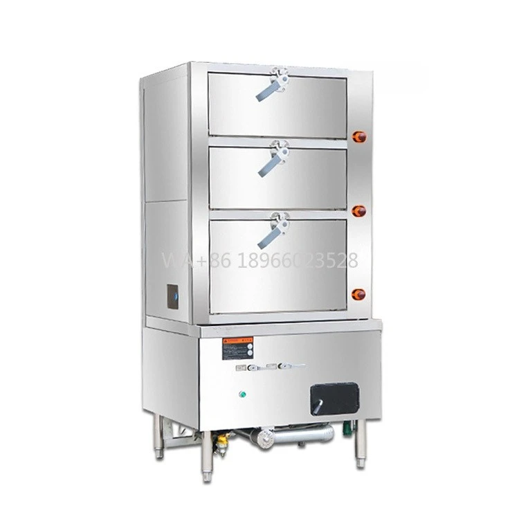 

Приготовление на пару рис, рыба, овощной ресторан, отель, коммерческий шкаф для приготовления морепродуктов, 3-этажная индукционная пароварка для морепродуктов