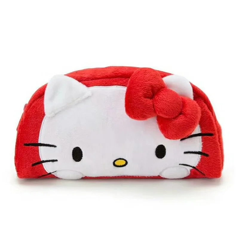 Vendita calda Sanrio Hello Kitty Cartoon Cosmetic Bag Kawaii Cat Melody cannella Dog Pudding Cosmetic Bag Storage Carry flanella