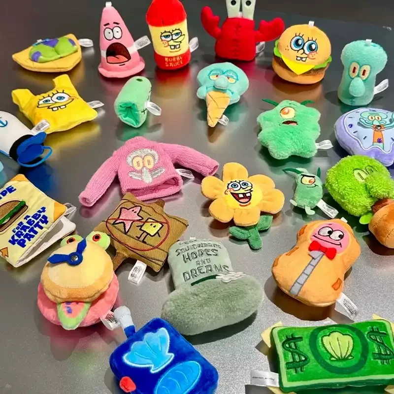 Official Licensed Spongebob Bikini Bottom Blind Bag Doll Fridge Magnet Cute Anime Figure Kawaii Birthday Pendant Gift Home Decor