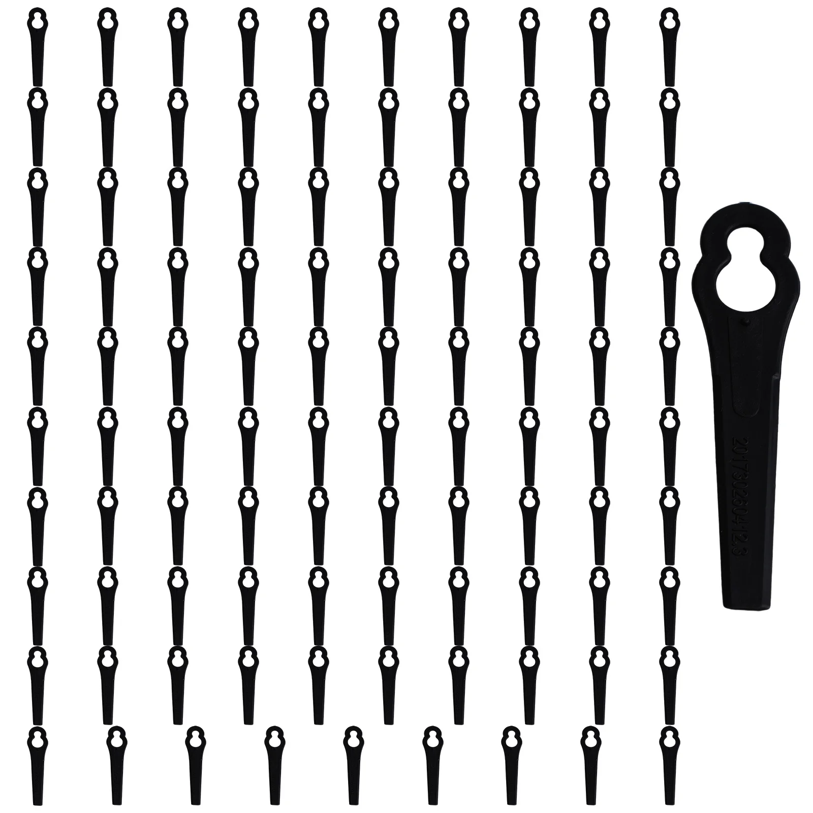 10/100 pezzi di ricambio in plastica lama di ricambio Trimmer coltelli di ricambio per Gardenline Cordless tosaerba GLART 18 Li attrezzi di ricambio per giardino