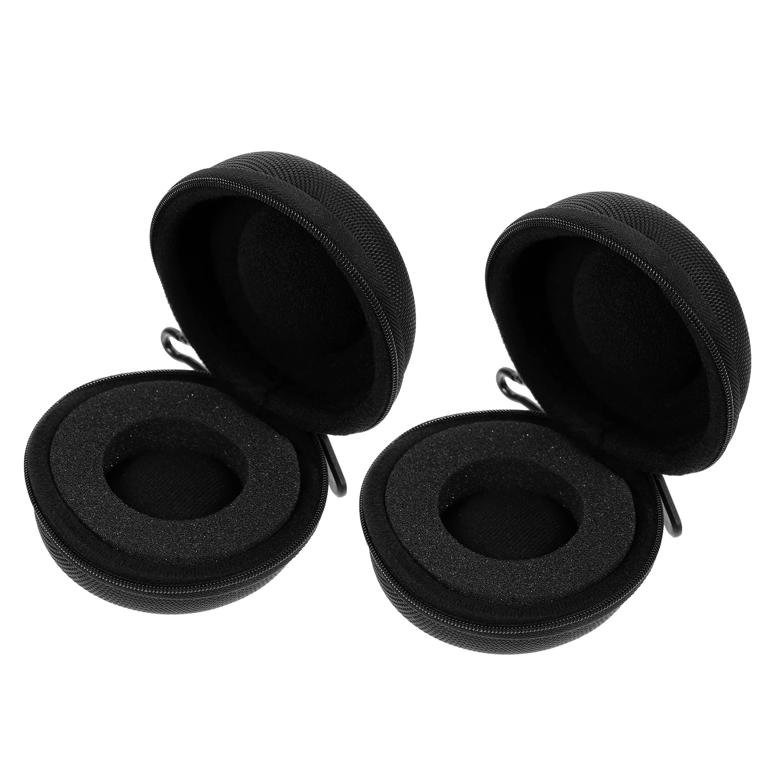 

2Pcs Watch Storage Box Eva Oxford Cloth Round Carrying Case Travel Protective Watch Holder Smartwatch Organizer