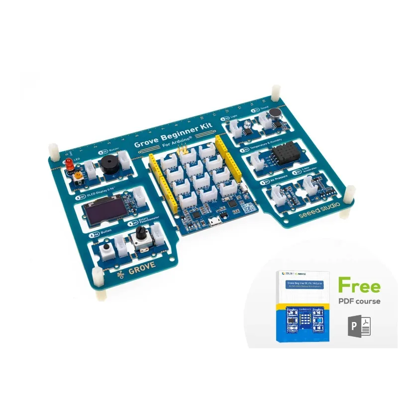Beginner Kit for Arduino,All-in-one Arduino UNO Compatible Board with 10 Sensors,12 Project with Free Course,STEAM Educate