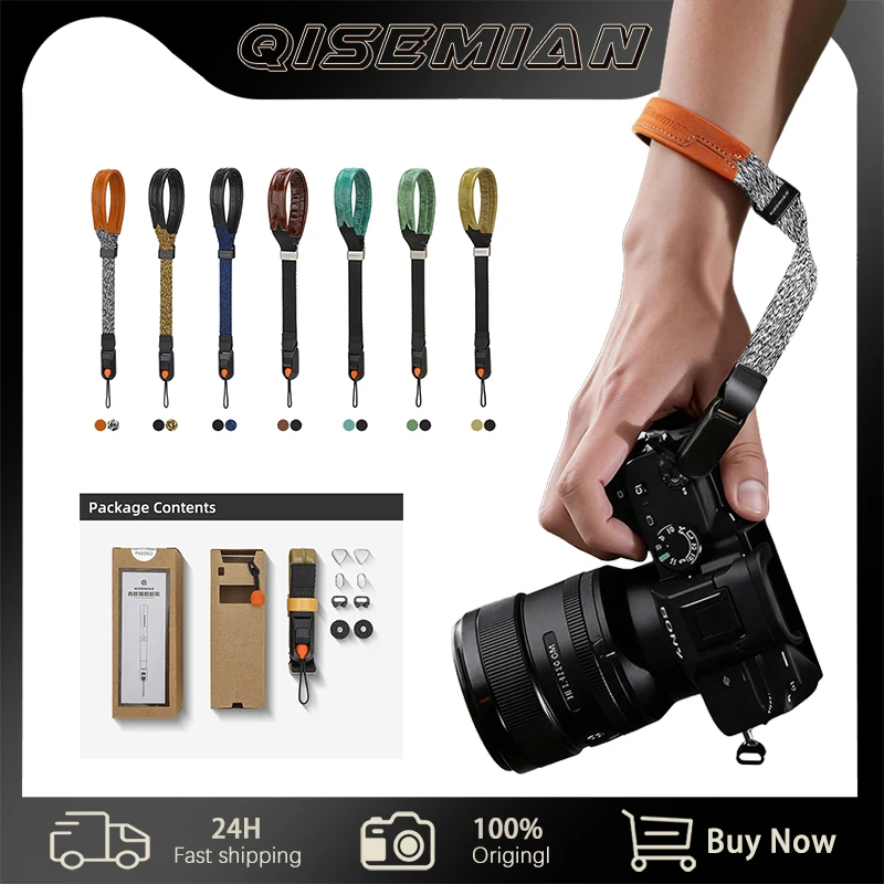 Sangle de poignet pour appareil photo, sangle d'épaule réglable à dégagement rapide, compatible avec Nikon, Fujifilm, Sony, Canon, Panasonic