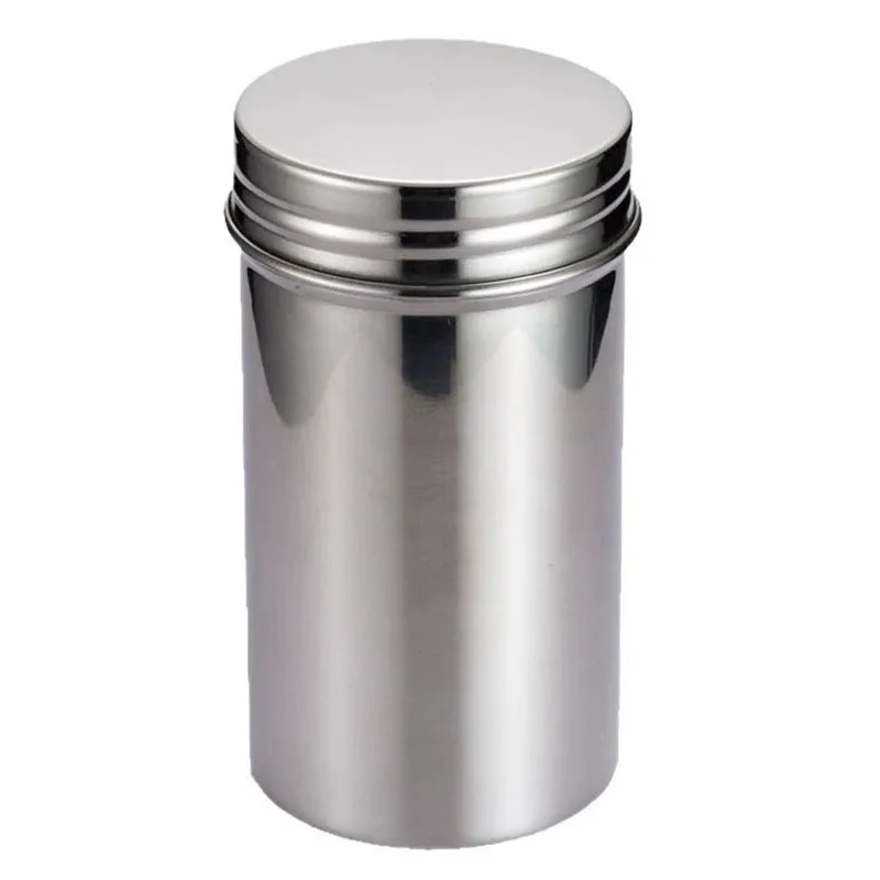 

Airtight Container Stainless Steel Canister 304 Food Grade - Screw Top Tea Coffee Storage,Small Portable Dry Food Jar (S/L)