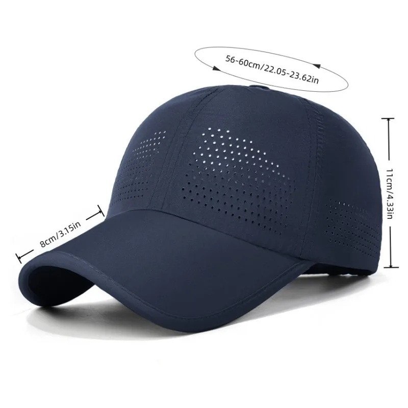 Quick drying edge wrapped light plate baseball cap for outdoor sports and leisure, fashionable, lightweight and breathable