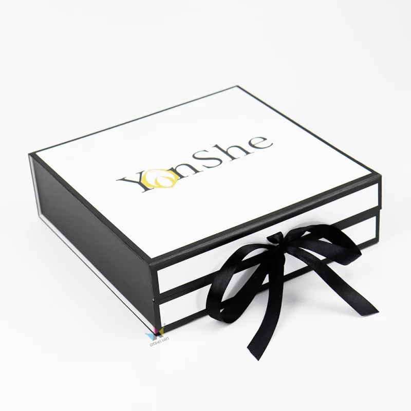 

Luxury Paper Folding gift box Packaging Souvenir Satin Boxes For Pack With Ribbon