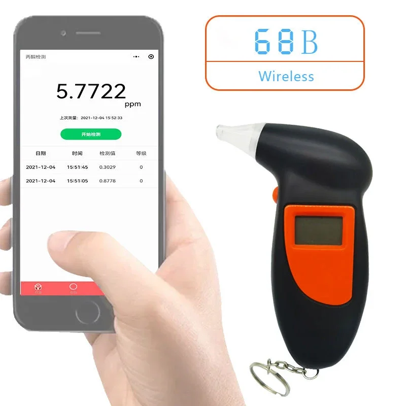 Acetone Breath Analyzer Breathalyzer App Ketone Breath Tester Ketosis Meter for Weight Loss factory