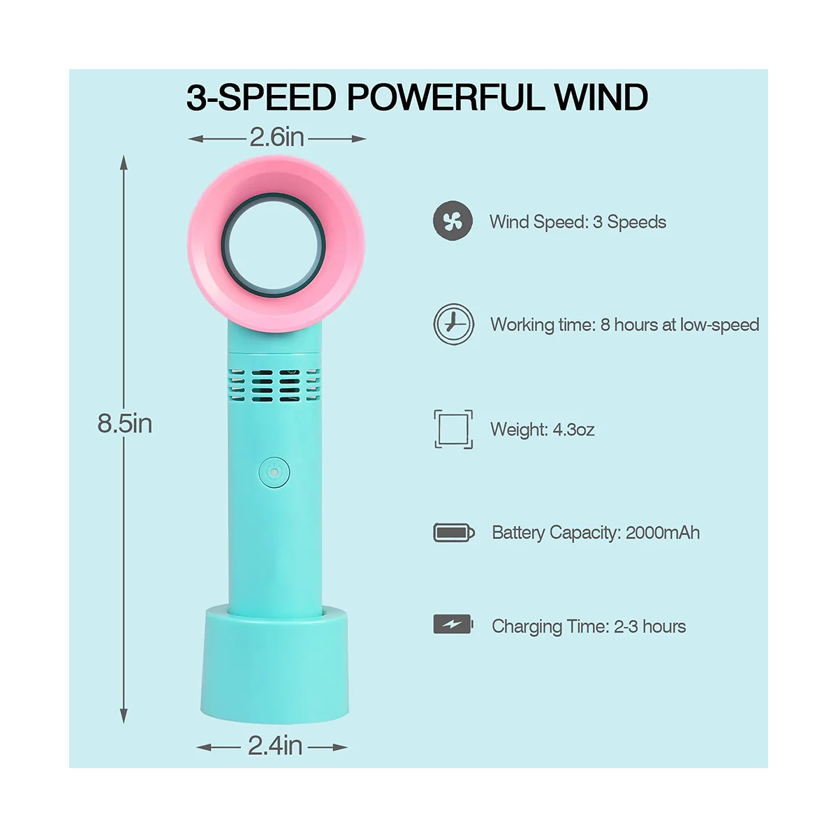 USB-Aufladung Wimpern Trockner Pflanze falsche Wimpern Fan USB Mini Fan für Wimpern verlängerung Beauty Make-up Tools blau