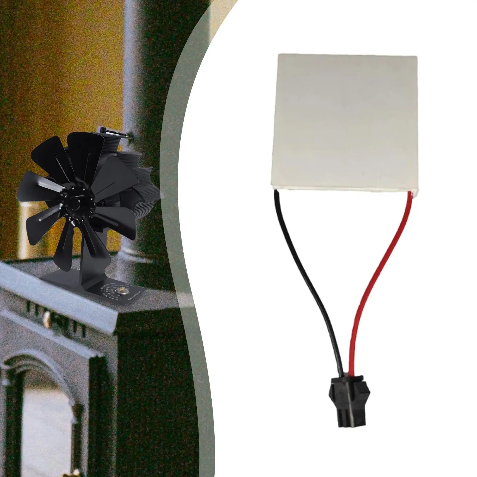 

Fireplace Fan Generator Sheet Replace Part High Performance 4cmx4cm Powered Fan Repair Sheet Heater Part