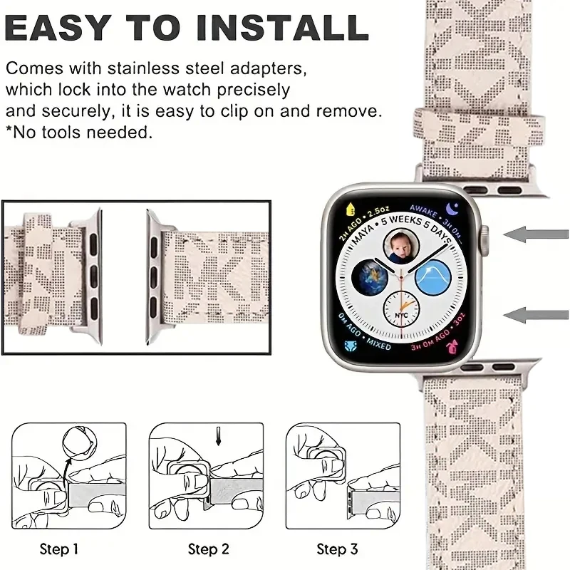 Cinturini per orologi di lusso compatibili con cinturino Apple Watch 38mm 40mm 41mm 42mm 44mm 45mm, cinturino classico con cinturino in pelle retrò di design