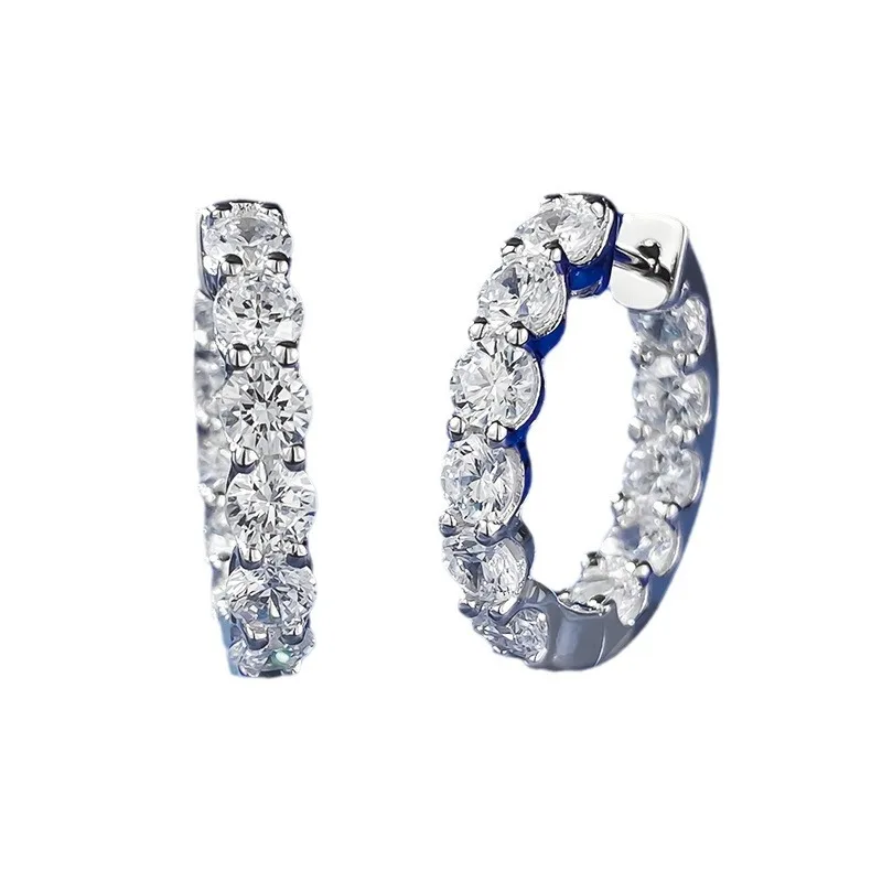 

Серьги из серебра S925 пробы с инкрустированным цирконием, персонализированные характерные, модные и универсальные серьги, ювелирные изделия из бутика для женщин