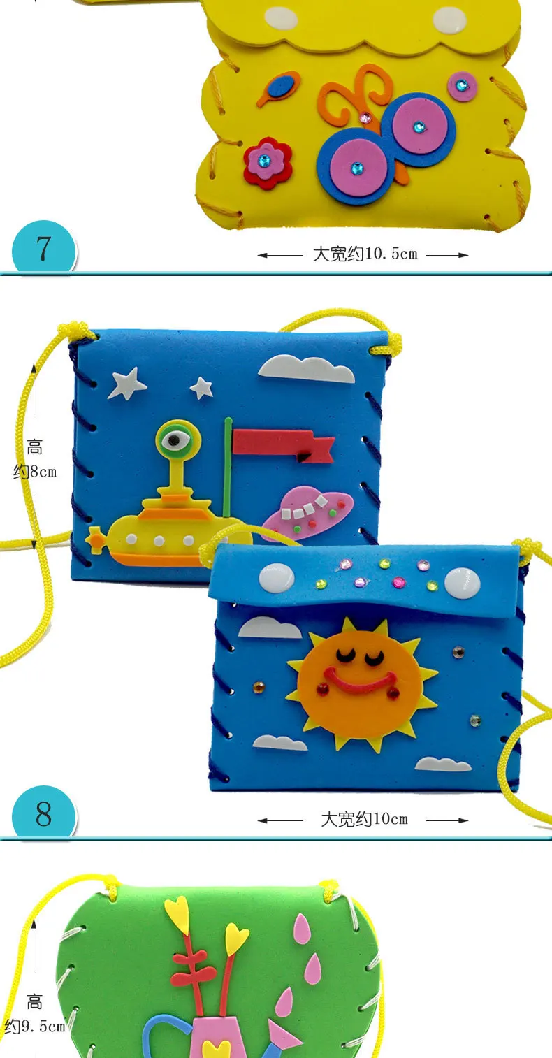 5-teiliges Set zum Selbst Nähen von Handtaschen Nähset für Mädchen Anfänger-Zubehör Party-Geschenke Gruppenaktivitäten Projekt Spielzeug Geschenk – Detail 14