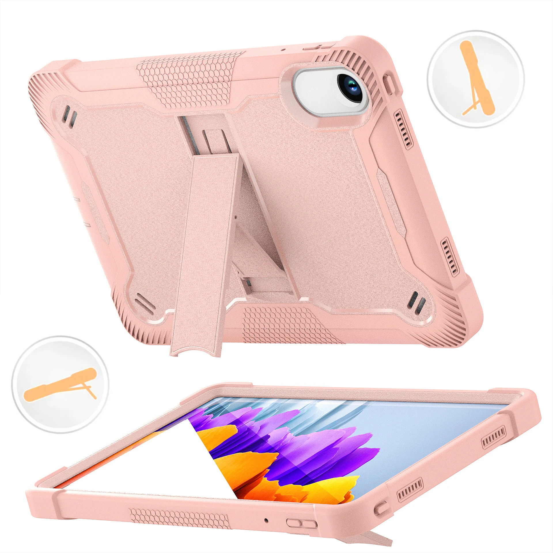 Armor Case For Xiaomi Redmi Pad 2 2025 SE 4G 8.7 Pro 12.1 10.6 SE 11 Tablet Cover For Xiaomi Pad 8 7 6 Pro 11.2 11 Stand Case