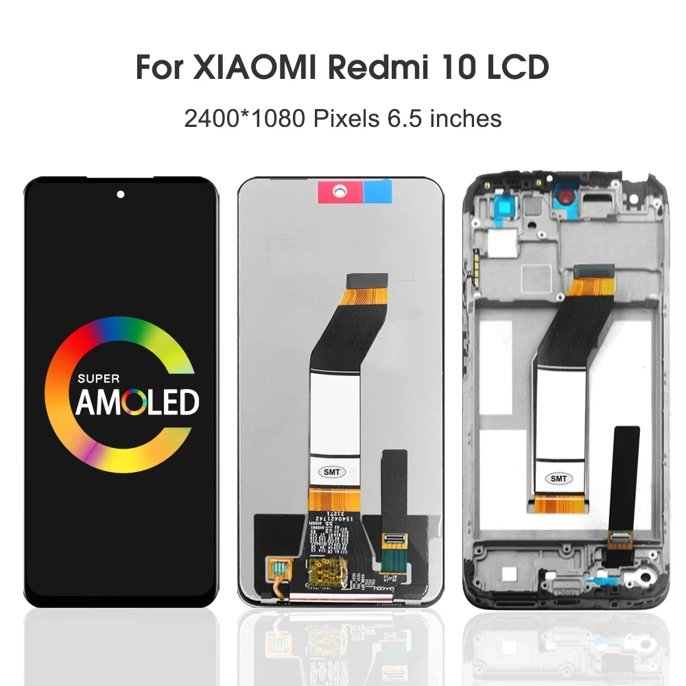 6.5'' Original Display for Xiaomi Redmi 10 21061119AG Lcd Display Touch Screen Digitizer Assembly for Redmi 10 Prime 21061119BI