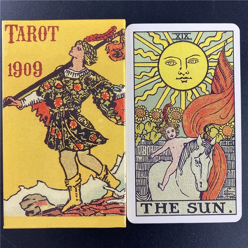 Hot Sell 78 Tarot Rider Cards 1909 For Divination Personal Use Oracle Deck Full English Version Board Games With PDF Guidebook