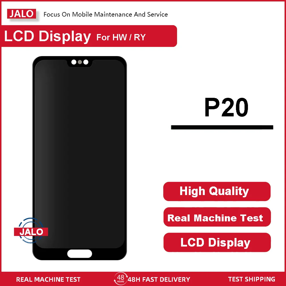 Jalo telas lcd de telefone móvel para huawei p20 EML-AL00 digitalizador integrado substituição do painel lcd com ferramenta gratuita