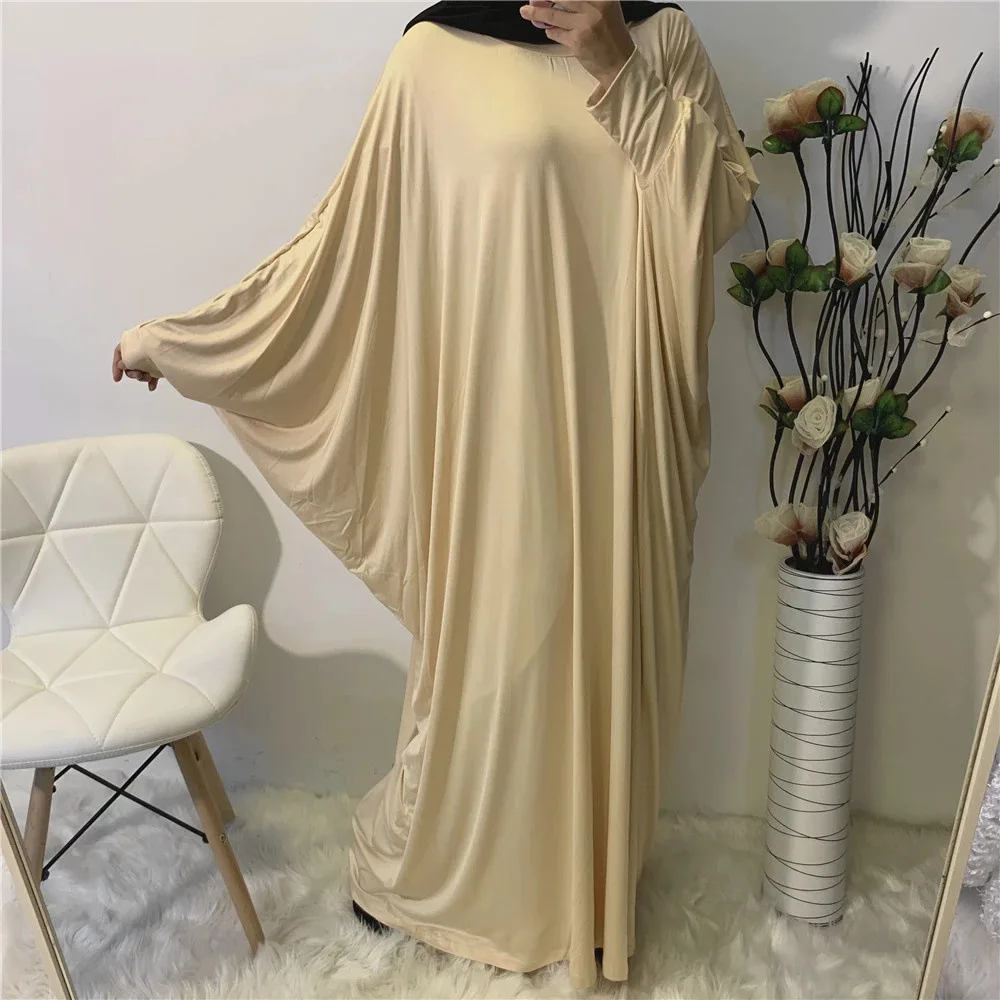 

Eid Muslim Hijab Dress Prayer Garment Robe Batwing One Piece Abaya Dubai Ramadan Khimar Abayas for Women Islamic Clothes Niqab