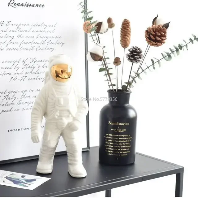 Astronaut Vase Ceramic for Tabletop Space Man Sculpture  Home Decoration Accessories Modern Living Room