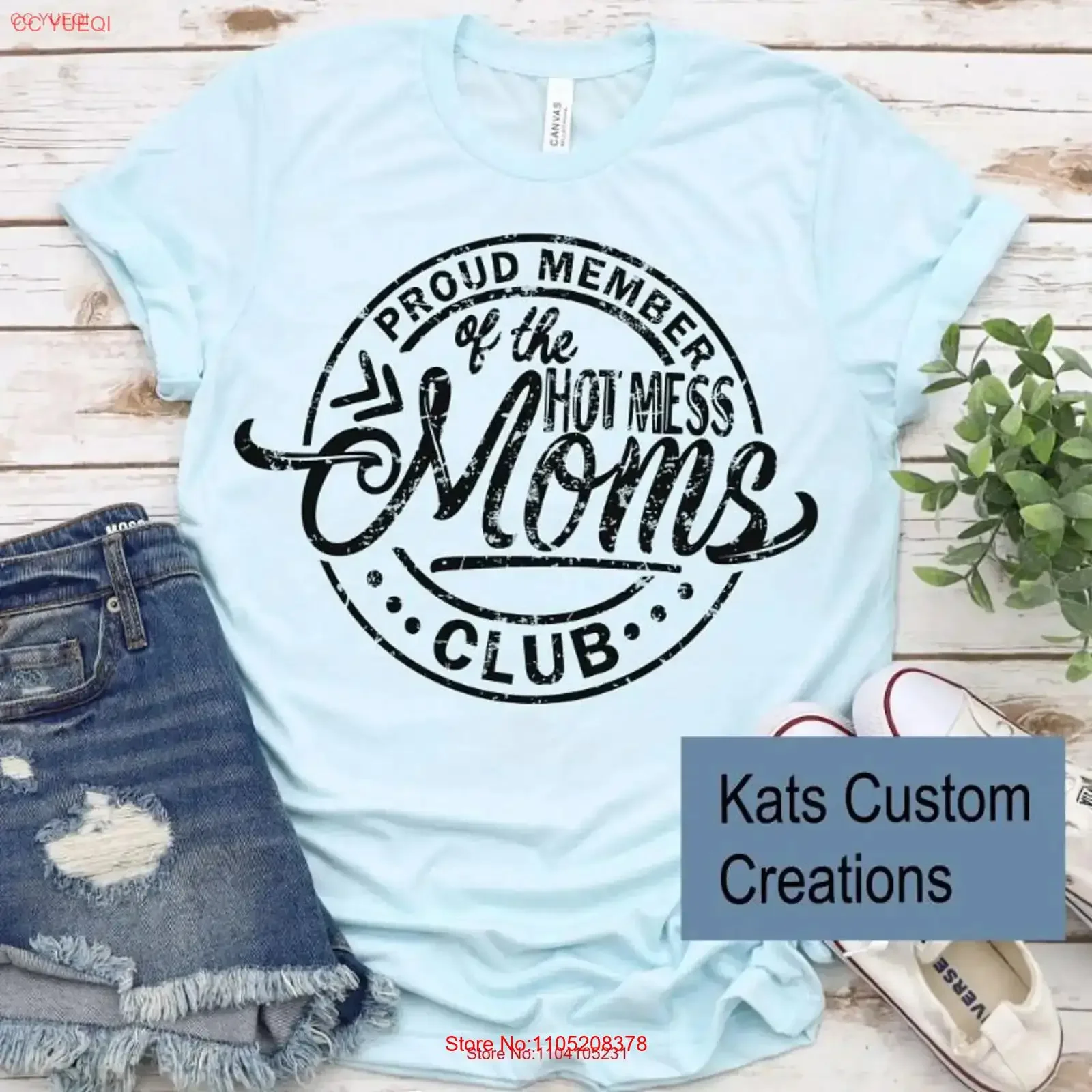 Proud Member Of The Hot Mess Moms Club T Shirt for Mom Bella Canvas vintage Washed graphic Soft streetwear Versatile