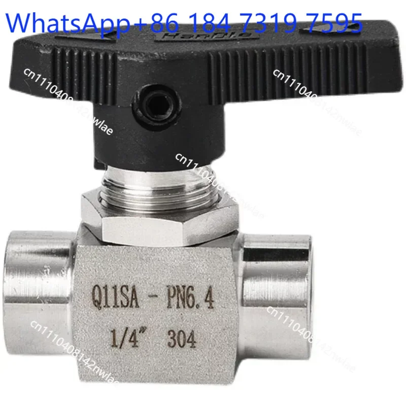 304 316 Stainless Steel Straight Through Ball Valve High Pressure Thread Connection Panel Switch 1 2 3 Way