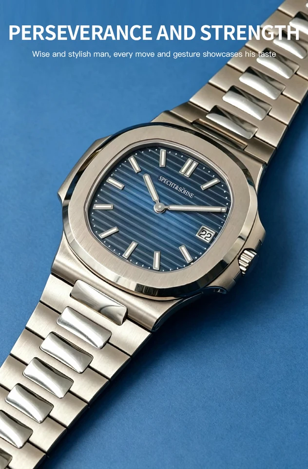 New Specht & Söhne 40MM Quartz Wristwatches Sapphire Crystal Super