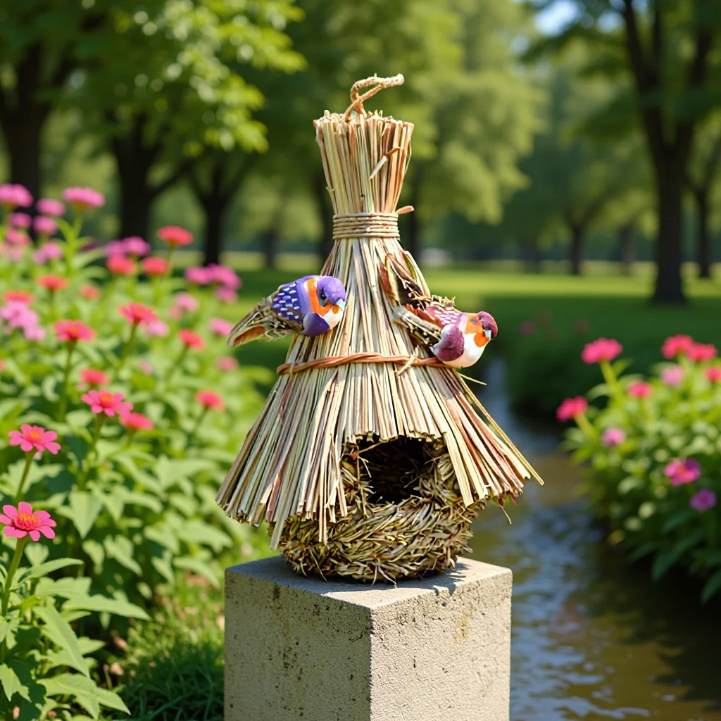 Made Popular Handmade Natural Birdcages  Garden Decorative Home Outdoor Birdhouses Straw Nests