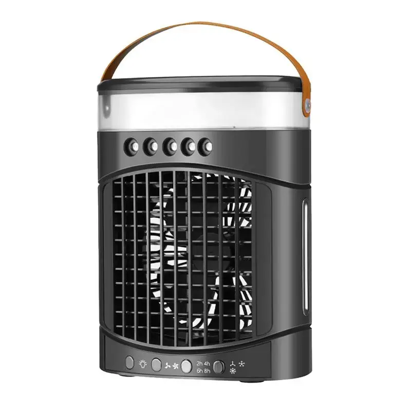 Portable Air Conditioners 600ml Tank Desktop Small AC Evaporative Coolers Low Noise Air Cooler Fans With LED Light & 3 Wind