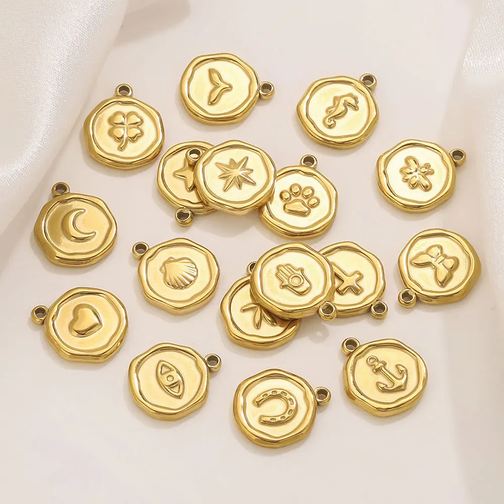 5pcs Stainless Steel Butterfly Flower Starfish Charms Jewelry Making Accessories DIY Women Earrings Necklace Jewelry Making Base